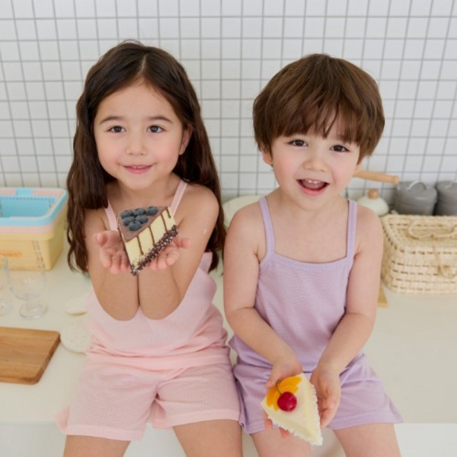 아이숲 아동용 잼잼 모달메쉬 끈나시실내복 상하의 세트