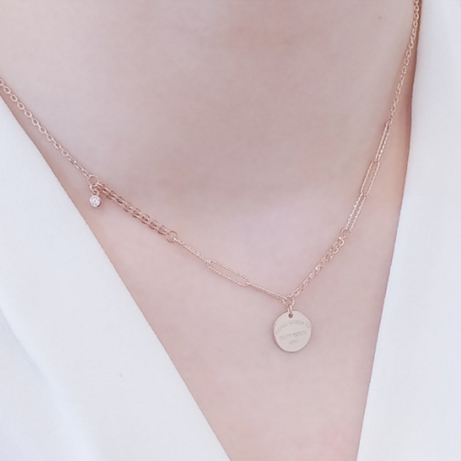 [미니골드 김천쥬얼리] 14K 18K 아델라 샬롯 코인 목걸이 NOTS4069