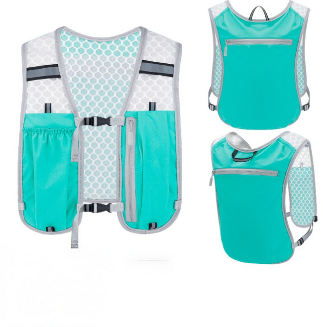 아웃도어 등산 베스트 조끼 스포츠 수납 백팩, 1개, 하늘색