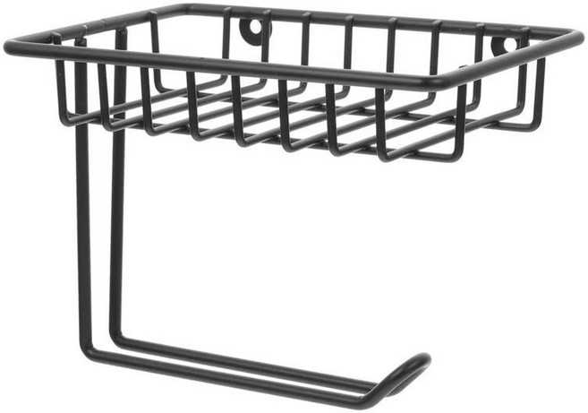 철제 벽걸이 페이퍼 타월 홀더 롤 랙 매끄러운 가장자리 티슈 보관 선반 욕실용, 기본, 1개, 기본