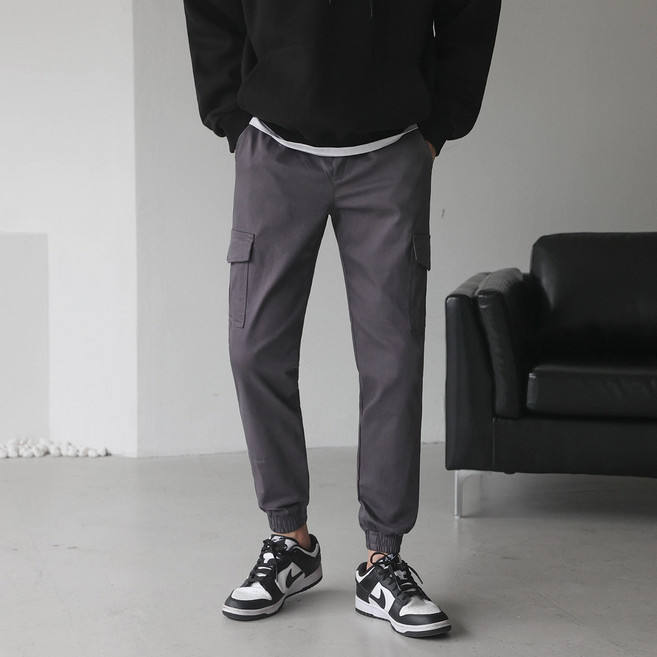 베이직바이블 남성용 카고 조거 스판 밴딩 팬츠(7color)