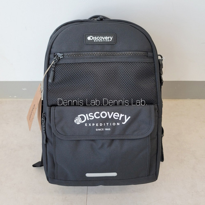 디스커버리 플랩포켓 컬러블럭 백팩 DKBG2014N-BKS, 블랙