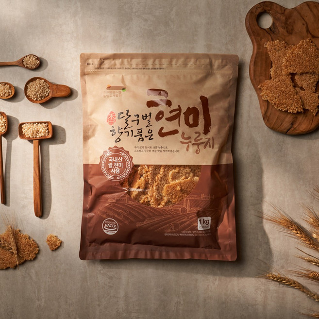 끓여먹는누룽지 현미누룽지 구수한 국산 누룽지 탕 대용량 여행 간식 간편식사, 1개, 1kg