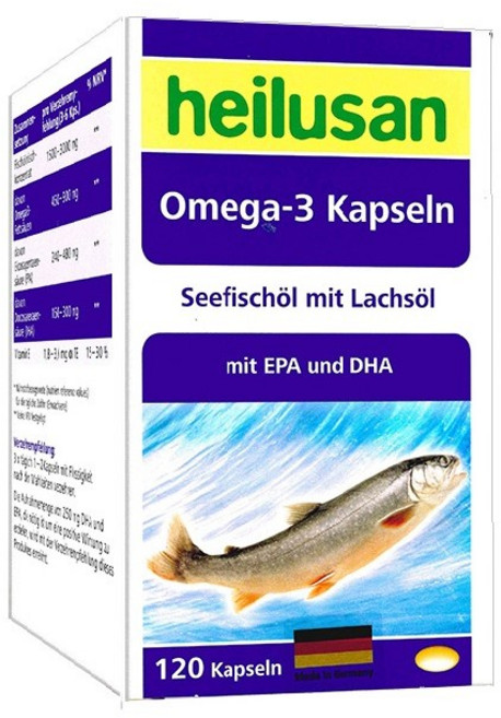 Heilusan 好立善 純淨深海鮭魚油 Omega-3 膠囊 120顆, 1個