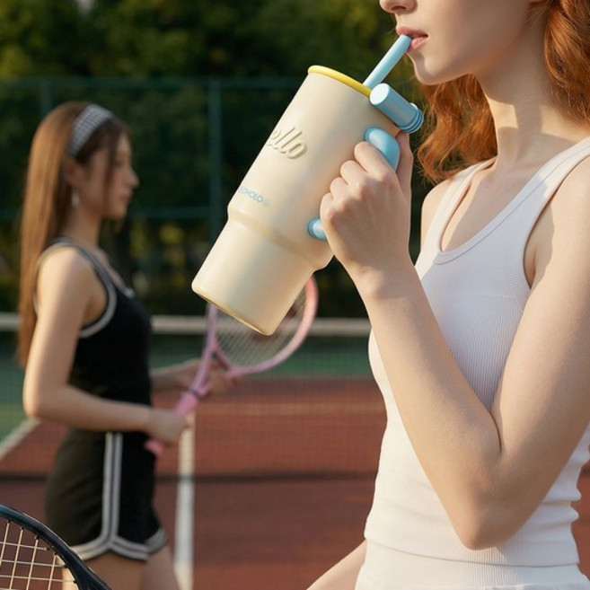 홀로홀로 버블 텀블러 1000ml 옐로우, 없음