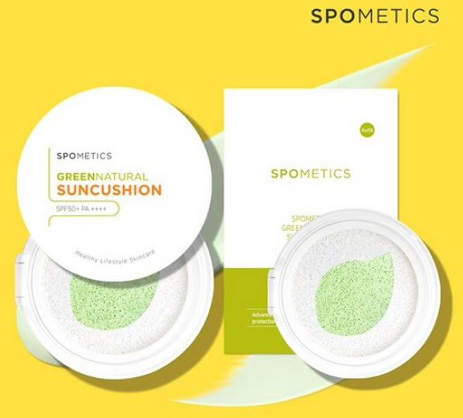 스포메틱스 그린네츄럴 대왕 선쿠션 본품+리필, 1개, 25g