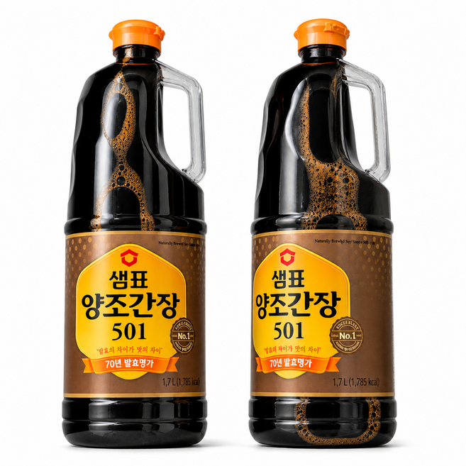 샘표 양조간장 501, 1.7L, 2개