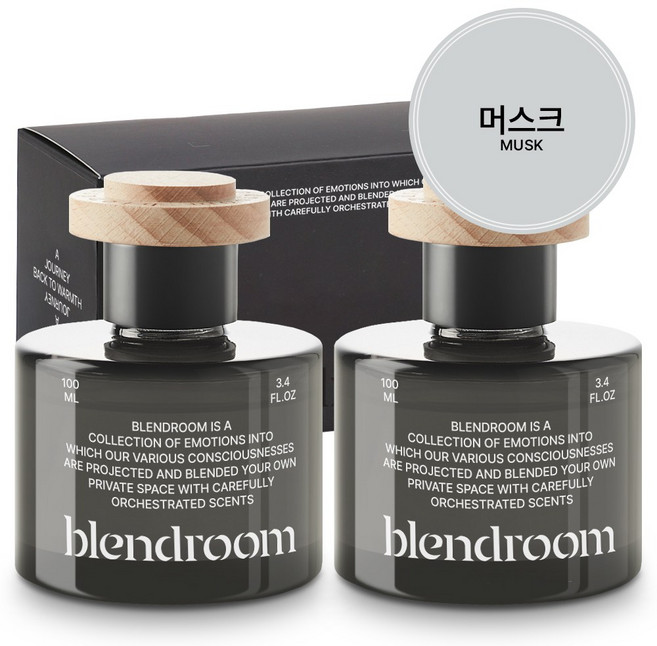 블랜드룸 고급형 디퓨저 1+1, 2개, 머스크100ml