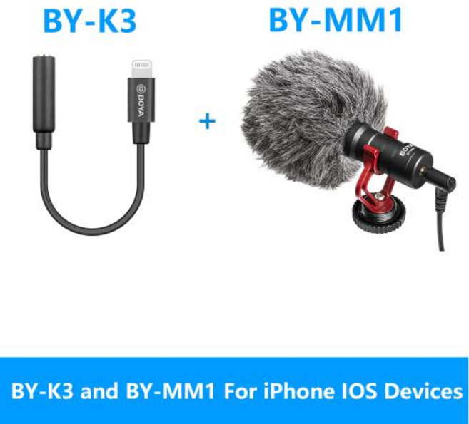 카메라 비디오 샷건 마이크 캠코더용 스마트폰용 호환용 BOYA 콘덴서 전문 스튜디오 미니 충격 마운트 안드로이드 PC DSLR Vlog 녹음, MM1-K3, 7) MM1K3