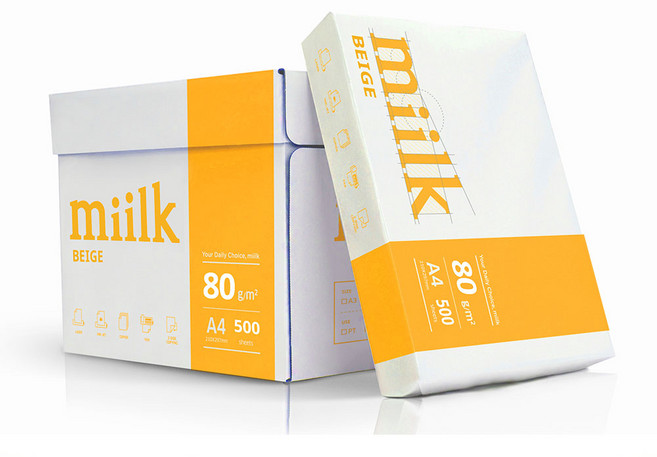 한국제지 밀크 베이지 복사용지, A4, 2500개