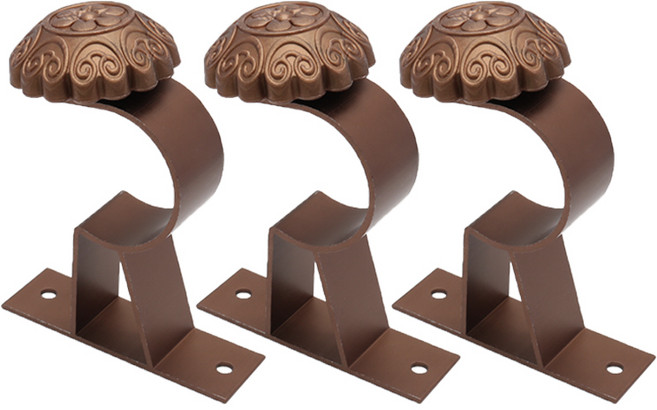 한국레일갤럭시 35mm 커튼봉 커텐봉 브라켓 커튼봉걸이 커텐봉걸이, 황동, 알루미늄, 1set(3개)