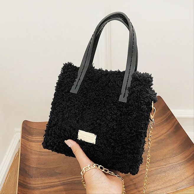 DIY용 네트공얘 양털 토트백 미니토드백 간절기 여자토트백선물 데일리가방