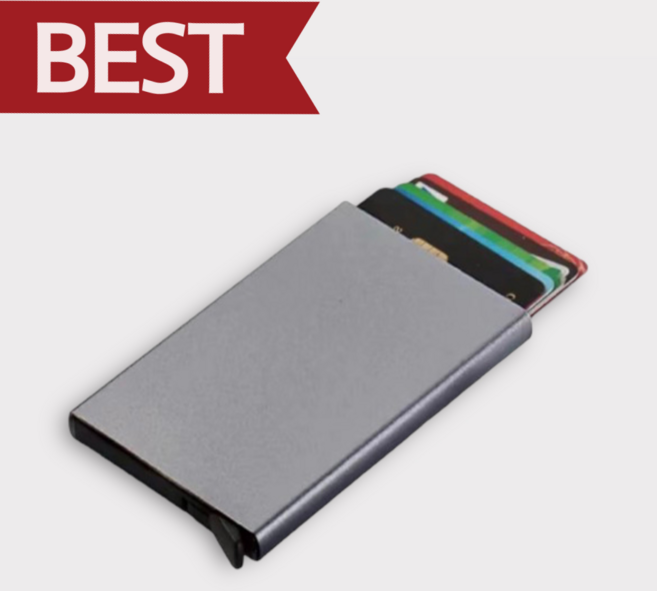 퀸시아 남성 카드지갑 아코디언 명함 지갑 케이스 카드홀더