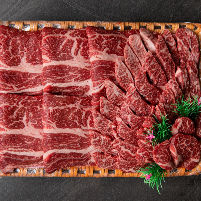 [솔이네치유농장] 명절 백화점 납품 1++ 투뿔 한우 등심 토시살 안창살 살치살 LA갈비, 2번 투뿔 한우 등심 / 갈비세트