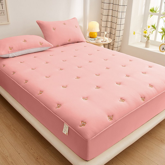 자수 겹으로 알러지케어 매트리스 방수 커버