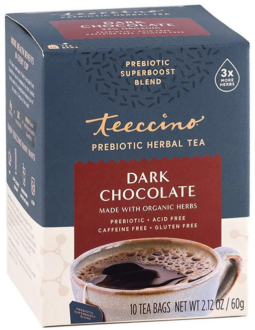 Teeccino Snickerdoodle 허브 티 - 프리바이오틱 카페인 프리 및 무산성 디저트 음료 티백 10개, 1개