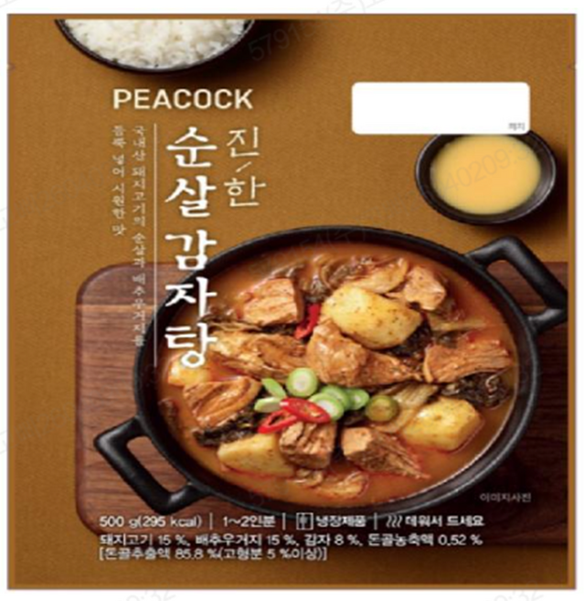 피코크 진한 순살 감자탕, 1개, 500g