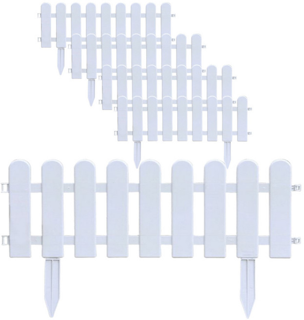 도크몰 화단 울타리 정원 펜스, 화이트, 5개