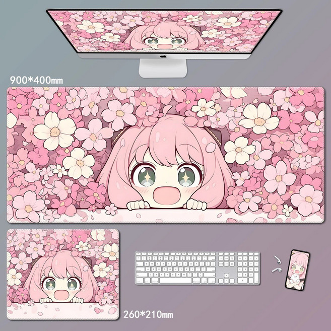 스파이 패밀리 아냐 마우스패드 90X40CM, 1개, B