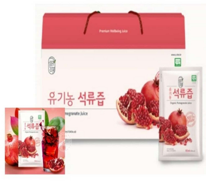 유기농석류농축액 석류즙 80ml 30팩 여성건강, 2.4L