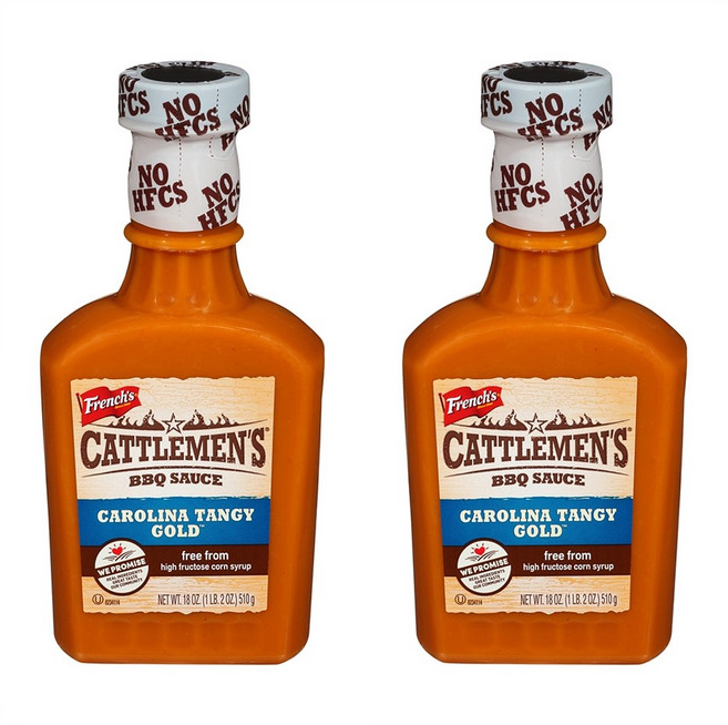 Cattlemen's 캐틀맨 캐롤리나 탱지 골드 바비큐 소스 510g 4팩
