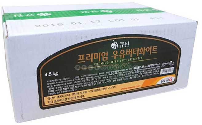 (아이스박스 무료) 대용량 냉장 프리미엄 우유 버터 화이트 4.5kg, 1개