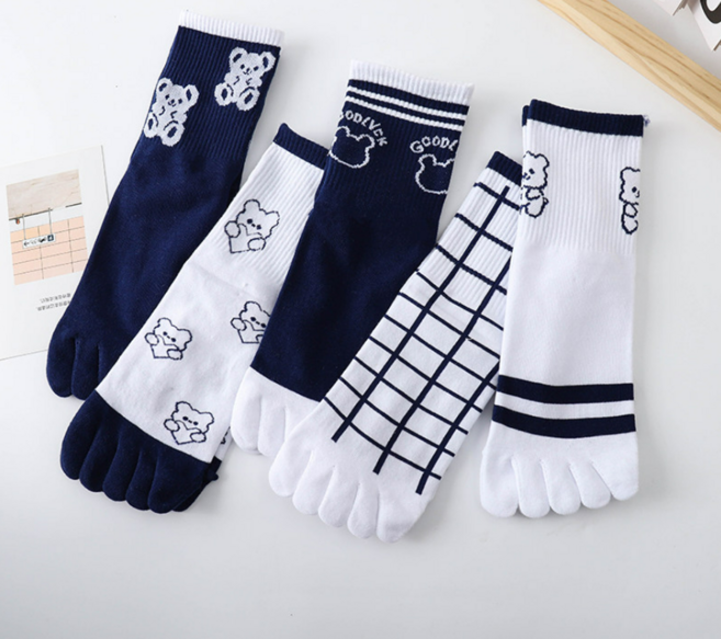 여성 면 발가락 양말 5켤레 세트 | 뽀송한 착용감 발냄새 NO!