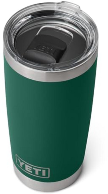 YETI Rambler 20 oz Tumbler Stainless Steel Vacuum Insulated with MagSlider Lid Black Forest Gr, 1개, 블랙 포레스트 그린, 566g