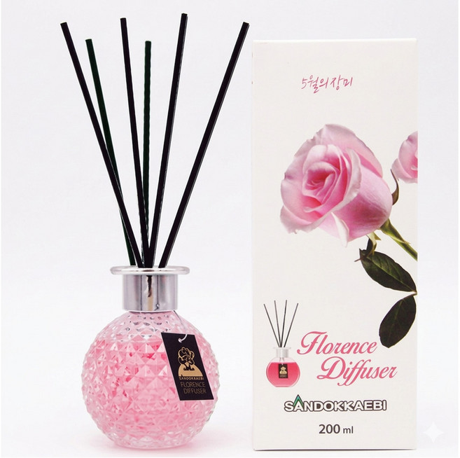 산도깨비 플로렌스디퓨져 크리스탈, 장미향, 9개, 200ml