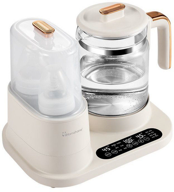 couyor 젖병보틀워머 온도조절 분유전기포트 보온 포트보온병 젖병 데우기 병살균, 화이트