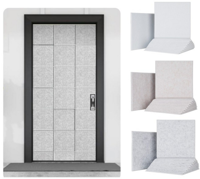 자석형 현관문 방음판 흡음재 30cm 30cm 9T, 12개, 자석형 그레이