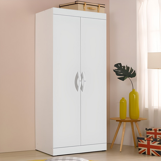 국내제작 직접배송 이느낌 넓이 810mm 키높이 1880mm 긴문장 장롱 이불장 양복장 옷장 장농 싱글장, 화이트