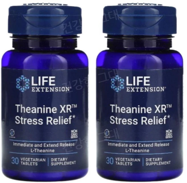 라이프익스텐션 L 테아닌 XR 스트레스 릴리프 60정 2개 테아민 Theanine - 쿠팡