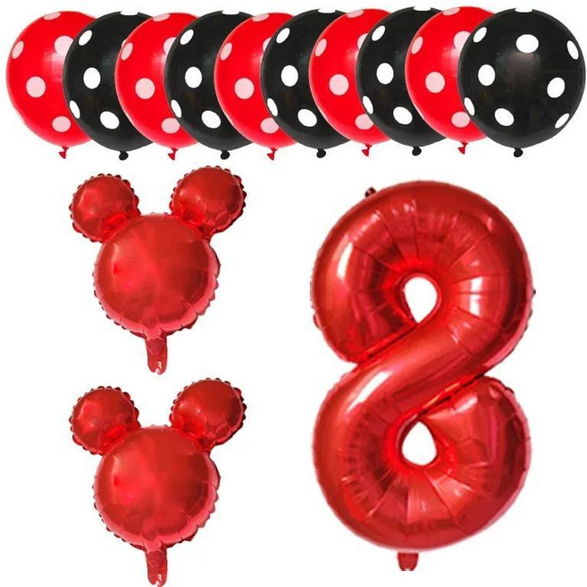 미키 미니 마우스 알루미늄 호일 풍선 생일 파티 장식 에어 글로브, 2. as picture