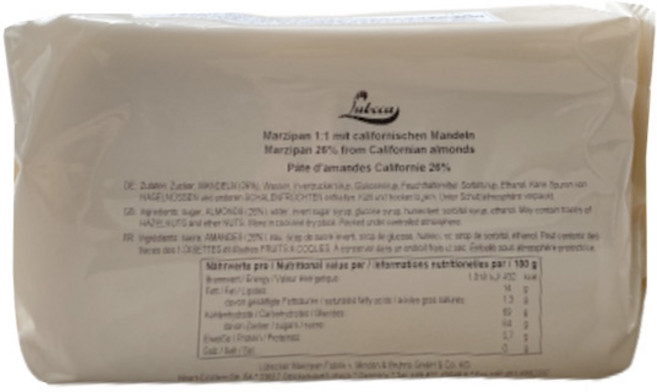 마지판 1kg 루베카 아몬드페이스트 26% 마지팬 제과제빵용, 1개