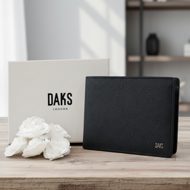 닥스 로고 사피아노 남성 소가죽 반지갑