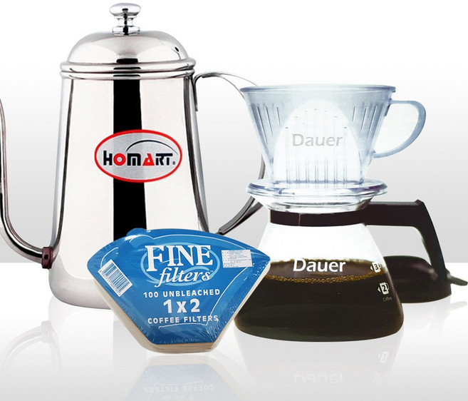 커피바바 홈카페 1호 드립세트 3~4인용 커피용품, 1세트, 드립세트+필터+드립주전자