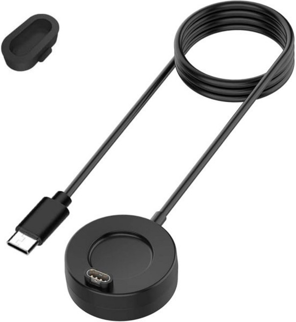 가민 베뉴 가민워치 피트니스 스마트워치 워치 충전기 도크와 호환되는 쓰리 에그 인스팅트 앤 3용 USB 타입-C 충전 케이블 2 2X 페닉스 7 7X 6X 5S 플러스 블랙, Threeeggs Garmin Watch 충전 도크와
