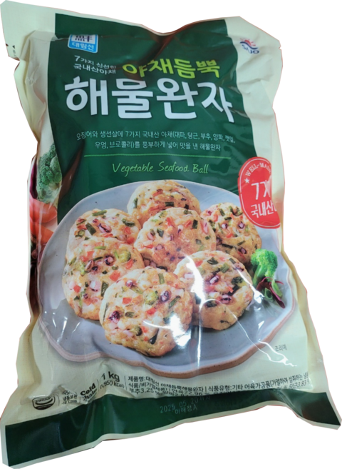 [사조대림] 야채듬뿍 해물완자 1000g X 1개 냉동반찬전SB2, 1kg