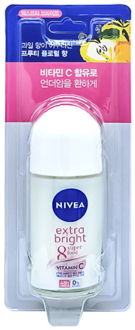 니베아 데오드란트 롤온 엑스트라 브라이트 50ml, 1개
