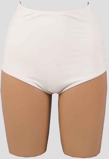 [비치팜]나나 하이웨스트 비키니 하의 수영복 팬티, 화이트