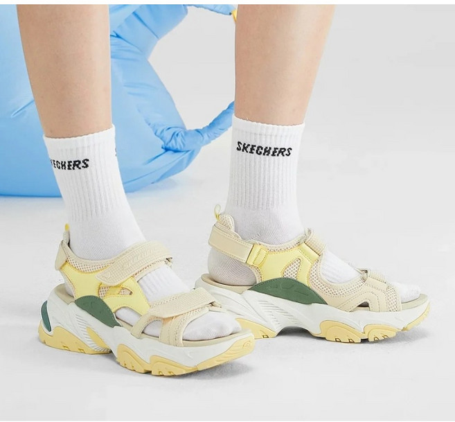 [S]스케쳐스 여성용 Skechers 여름 벨크로 키높이 쿠션 발피로감소 스트랩 샌들(사은품증정)