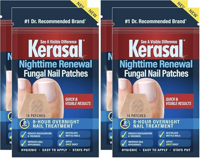 Kerasal 나이트타임 리뉴얼 네일 패치 14개입 133476, Nail Renewal