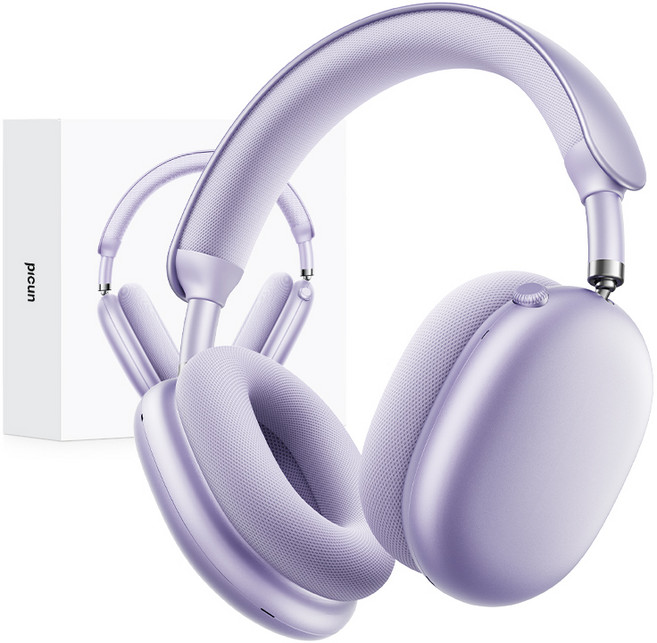 Picun 노이즈 캔슬링 공간 오디오 유무선 겸용 블루투스 헤드셋 F8pro, 퍼플