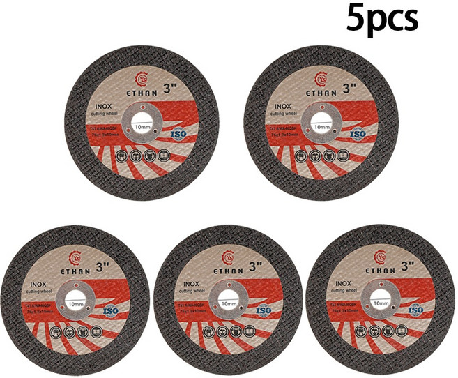 멀티커터날 호환용 컷팅날 5/10개 75mm 3인치 미니 소형 레진 컷오프 휠 플랩 디스크 지르코니아 연마 원형 절단 앵글 그라인더 도구용, [01] 5pcsCutting Wheel