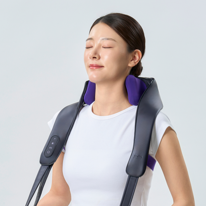 [풀리오 본사] 풀리오 목 어깨 탭탭 마사지기 N003-CO, 퍼플블랙