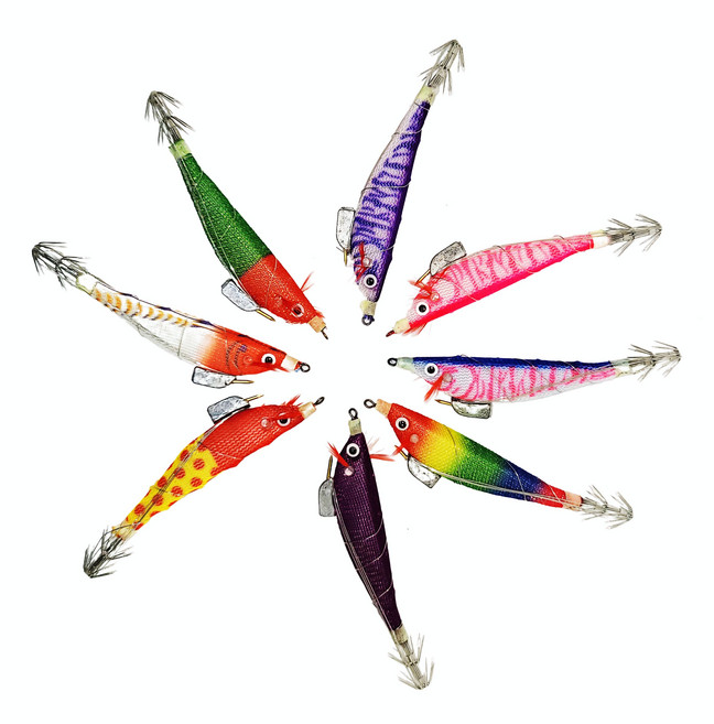 삼봉 에기 갑오징어 쭈꾸미 문어 오징어채비 생미끼 와이어 포함, 블루