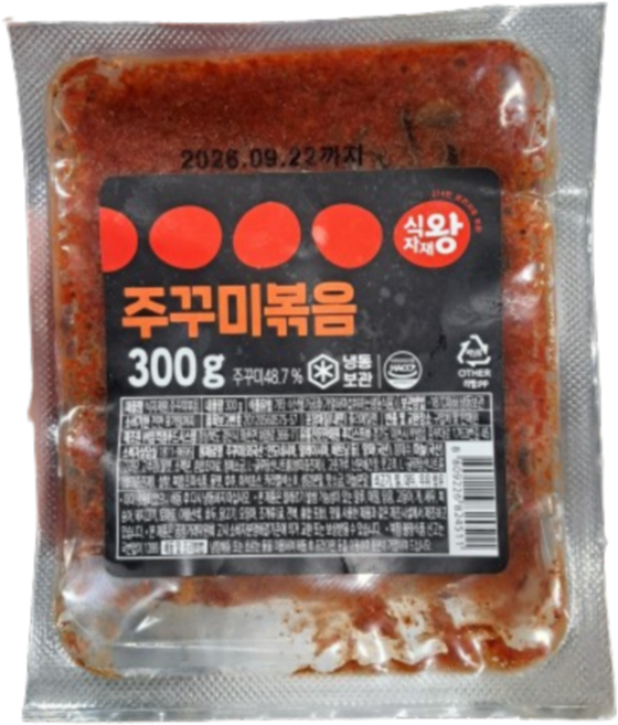 바이오푸드몰_식자재왕 쭈꾸미볶음 300g, 35개