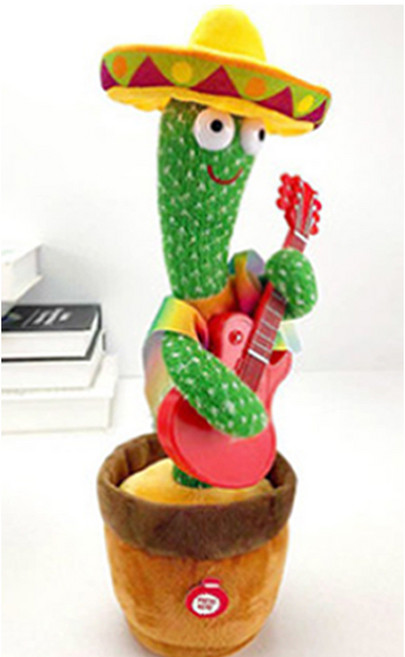 UB toy 말따라하는 선인장 인형 춤추고 노래하는, 1개, 기타치는 선인장, 33cm