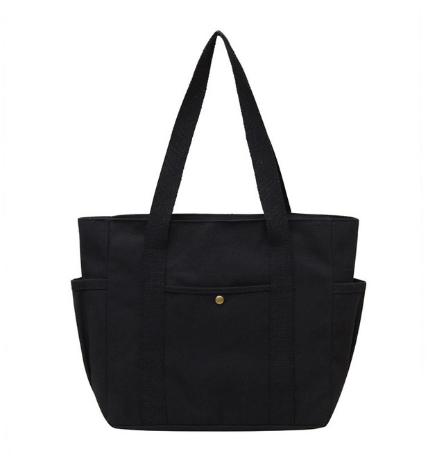 대용량 토트 캔버스 가방 고 가치 통근 올 매치 아티스틱 북 싱글 숄더 천 가방